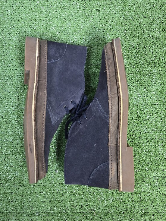 Clarks Bushacre Rand Genuine Leather Suede Chukka Boots Dark Navy Mens Size 9.5 main image 4